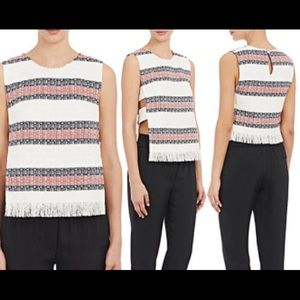 Sea Tweed Fringe Top